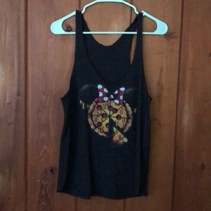 Minnie Mouse pizza racer back tank